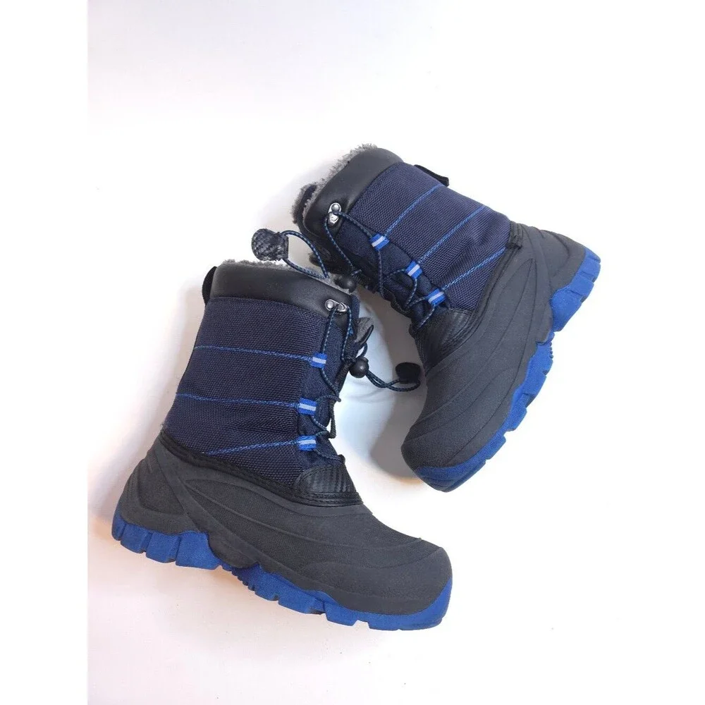 Kamik Rapha Waterproof Winter Snow Boots Shoes Kids Blue Insulated Warm Sz 2